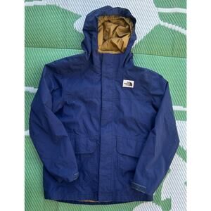 The North Face Youth Insulated Hooded Jacket Blue Boys M/M 10–12 Fleece Lined